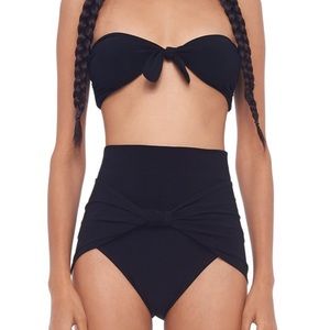 NWT Norma Kamali Ty Front Bikini Bra XXS